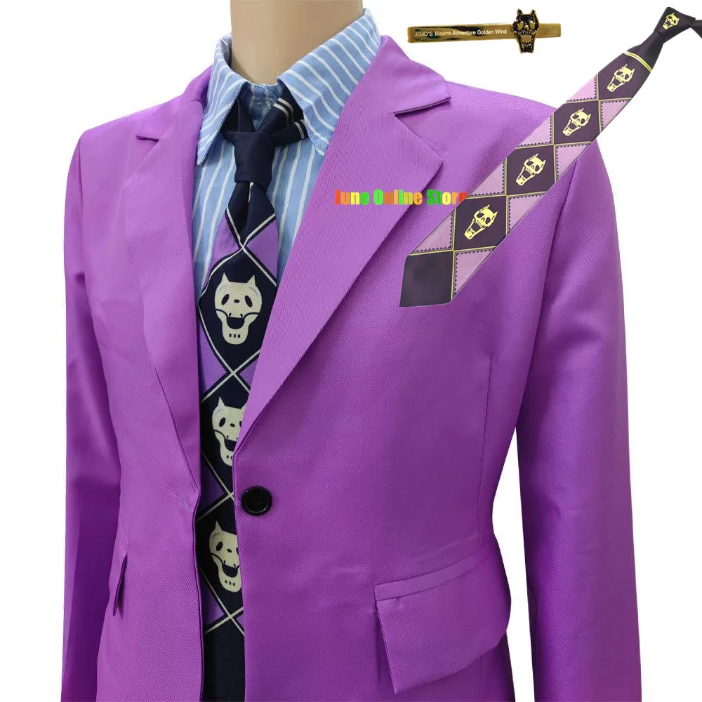 Kira Yoshikage Cosplay Anime Adventure Yoshikage Kira Purple Suit Cosplay Uniform Costume Wig Outfits