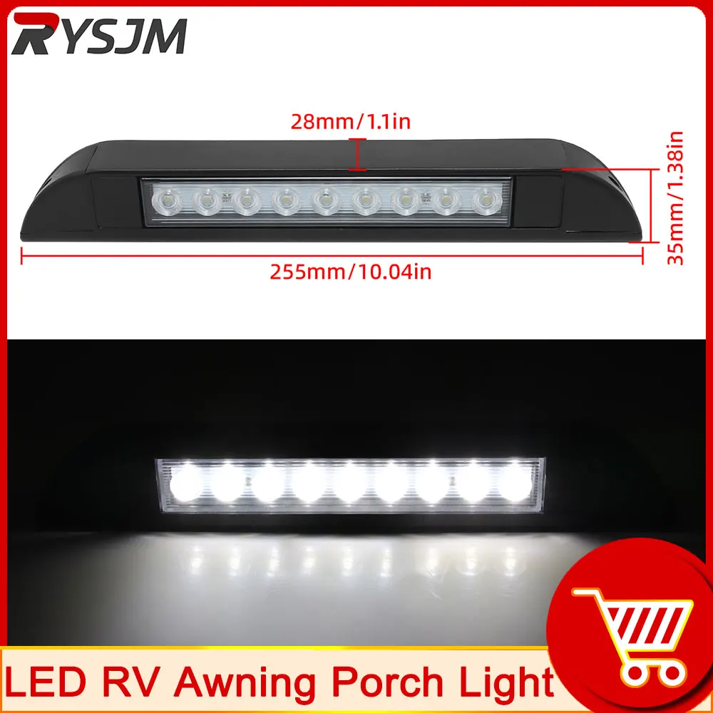 

1pc Porch Light for RV Caravan Interior Wall Lamps Trailer Exterior Lamp 9 LED Awning Lamp Outdoor Camping Light Equipment