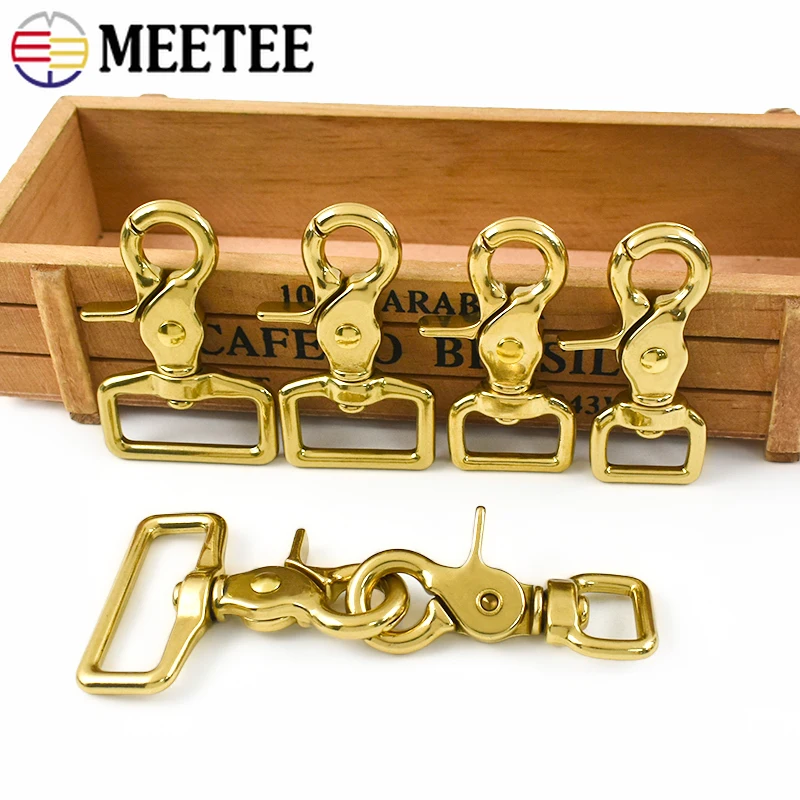 

1-5Pcs 14-38mm Metal Buckles Solid Brass Swivel Lobster Clasp Backpack Trigger Snap Hook Keychain Carabiner Clip Bag Accessories