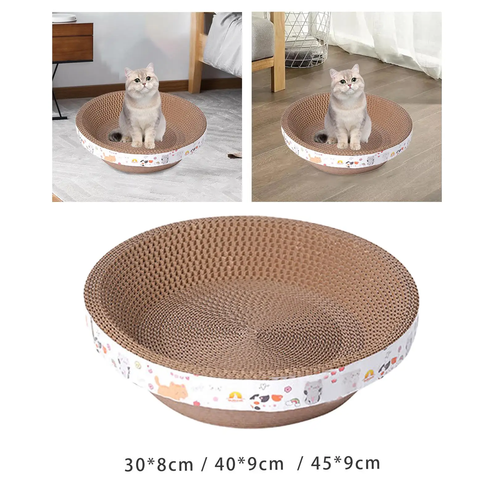 Cat Scratcher Cat Pattern Grind Claws Interactive Play Furniture Protection Cat