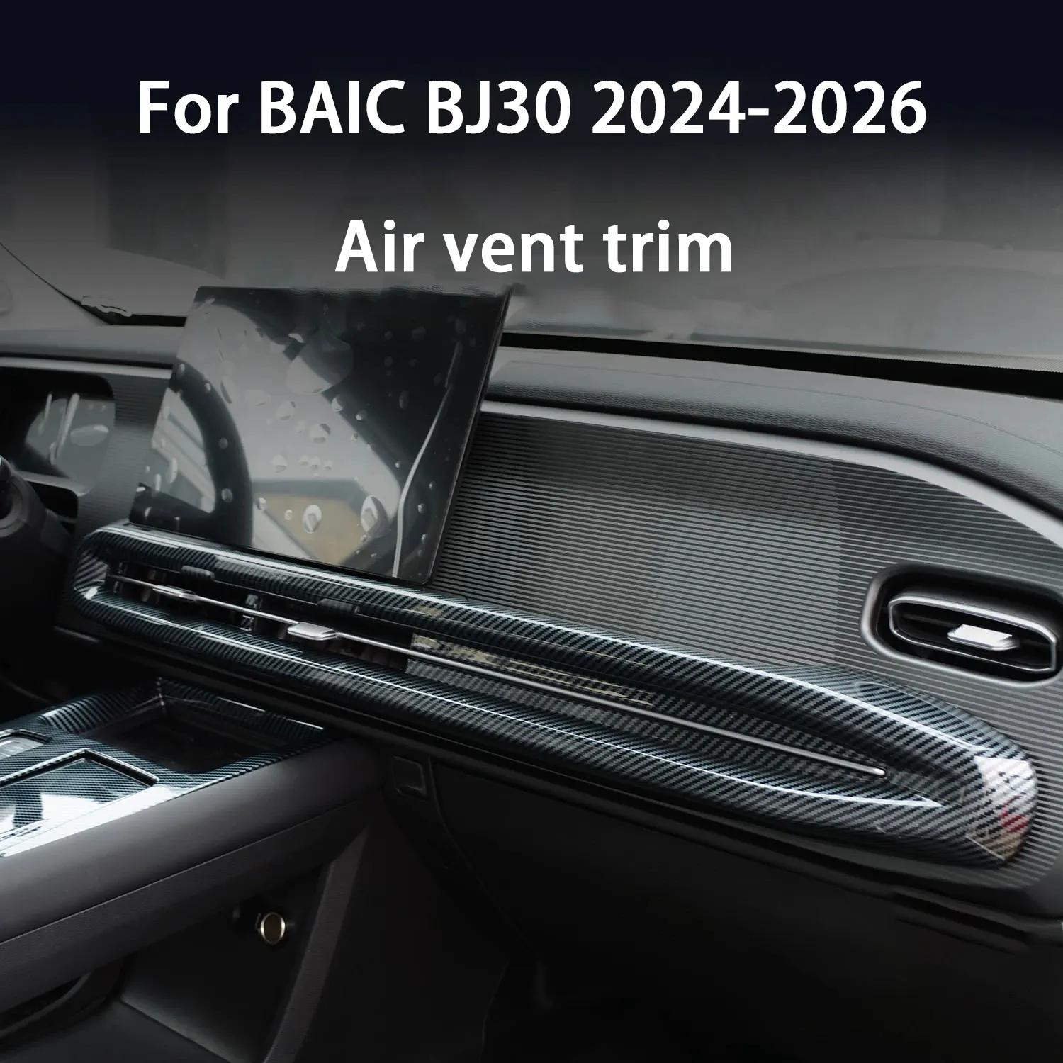For BAIC Beijing BJ30 B30 2024 2025 2026 ABS Car Dashboard Middle Air Conditioner Vent Cover Trim Interior Accessories LHD