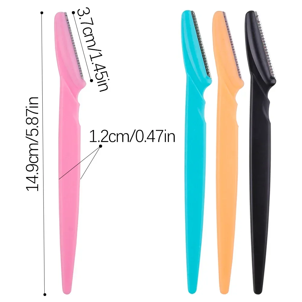 3/10 Pz Sopracciglia Epilazione Depilazione Frese Coltello di Sicurezza Trucco Raschietto Rasoio Sopracciglia Lama Donne Viso Rasoio Portatile