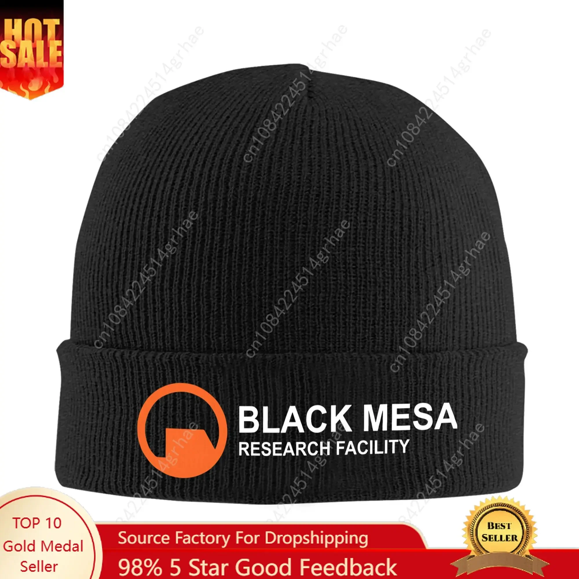 

Black Mesa Research Facility Halfs Lifes Beanie Hats Skullies Beanies Men Women Unisex Cool Warm Caps Autumn Gym Bonnet Hats