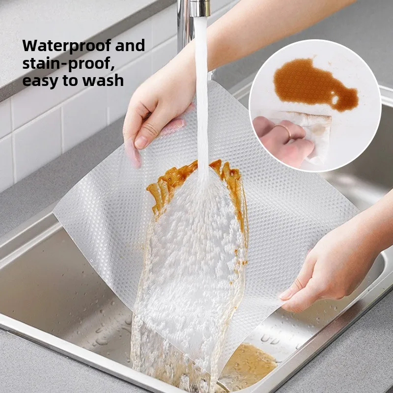 Kitchen Shelf Liner Anti-slip Fridge Mats Reusable Transparent Waterproof Dustproof Contact Paper Drawer Protection Pad 냉장고 매트