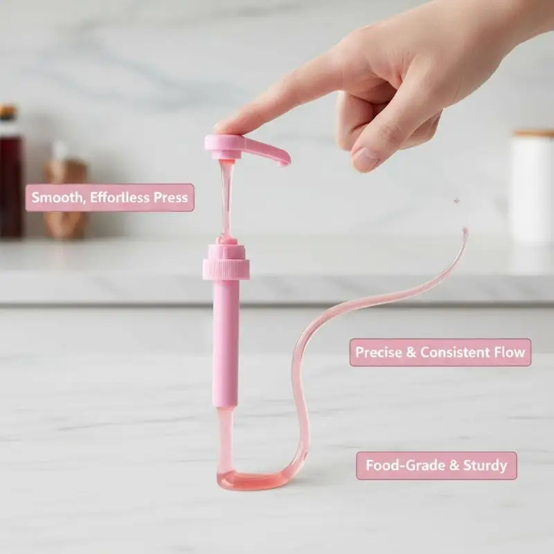 5X Syrup Pump Coffee Syrup Pump Dispenser Syrup Pump Press Action Pump Head For Coffee Syrups For Juice Bottle Dispenser view 4