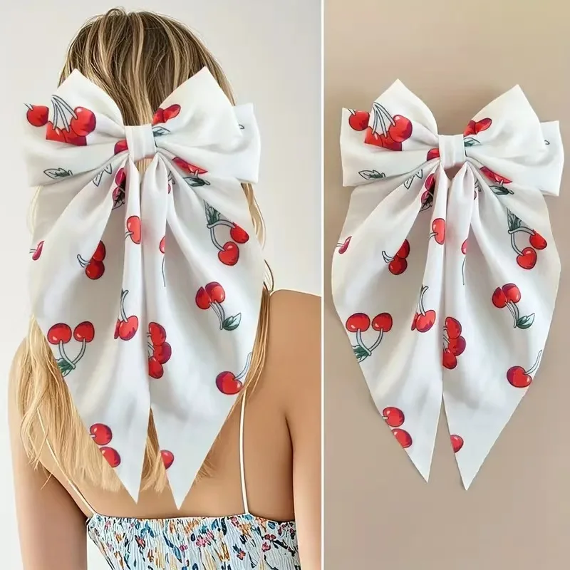 

Большая заколка-бант для волос с пружинным зажимом для затылка, элегантный аксессуар для волос в стиле Ins