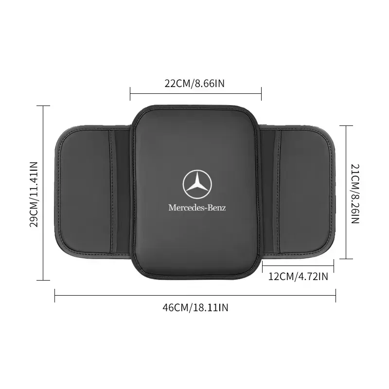 Car Armrest Box Pad Leather Auto Armrest Mat Car Accessories For Mercedes Benz GLE GLC GLS GLK GLA CLS CLA W211 W212 W210 W203