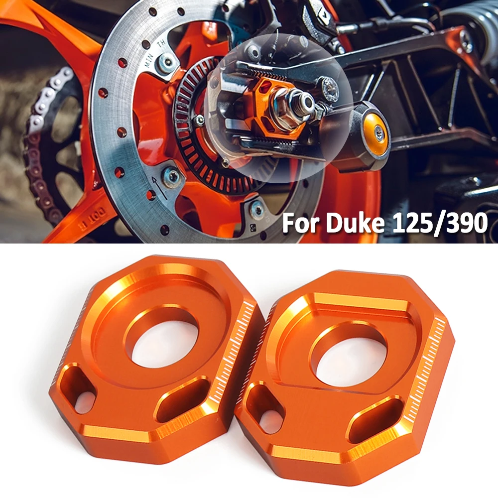 

Motorcycle Accessories CNC Rear Chain Adjuster Axle Blocks For Duke 125 For DUKE 390 125Duke 390Duke 2024 2025