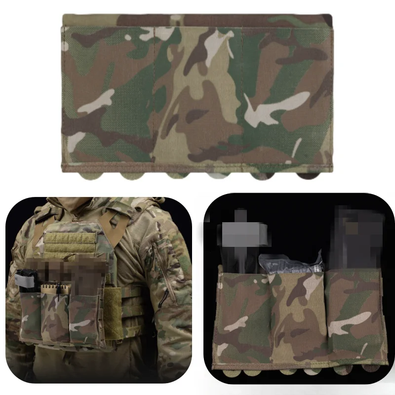 

5.56/7.62 Function Molle Mounted Storage Bag Lightweight Elastic Triple Function Pack Hunting Accessories