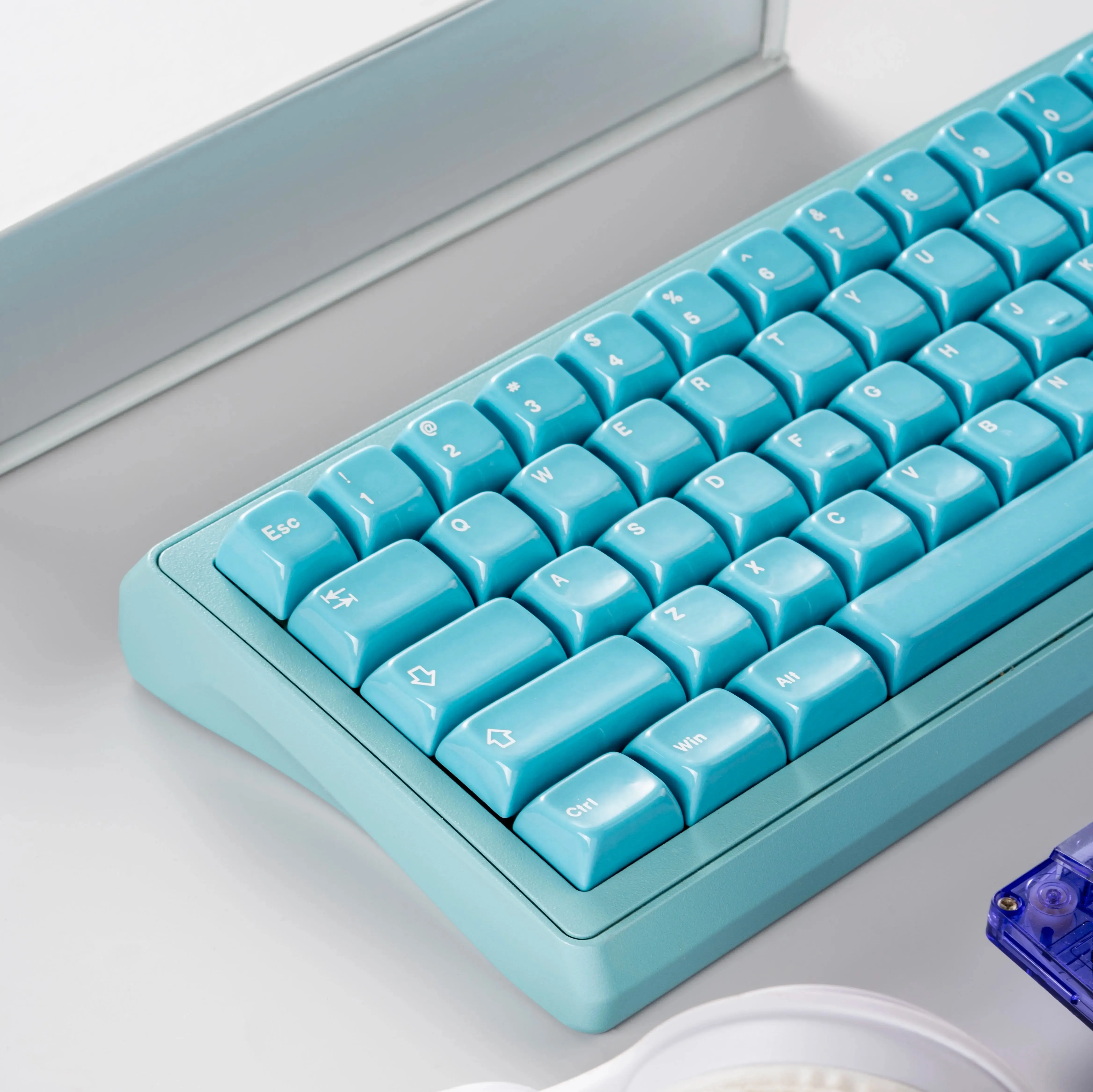 White Colorful Ceramic Keycaps QCA Profile Smooth Transparent Custom 75% layout/68% layout/85% layout for Mechanical Keyboard