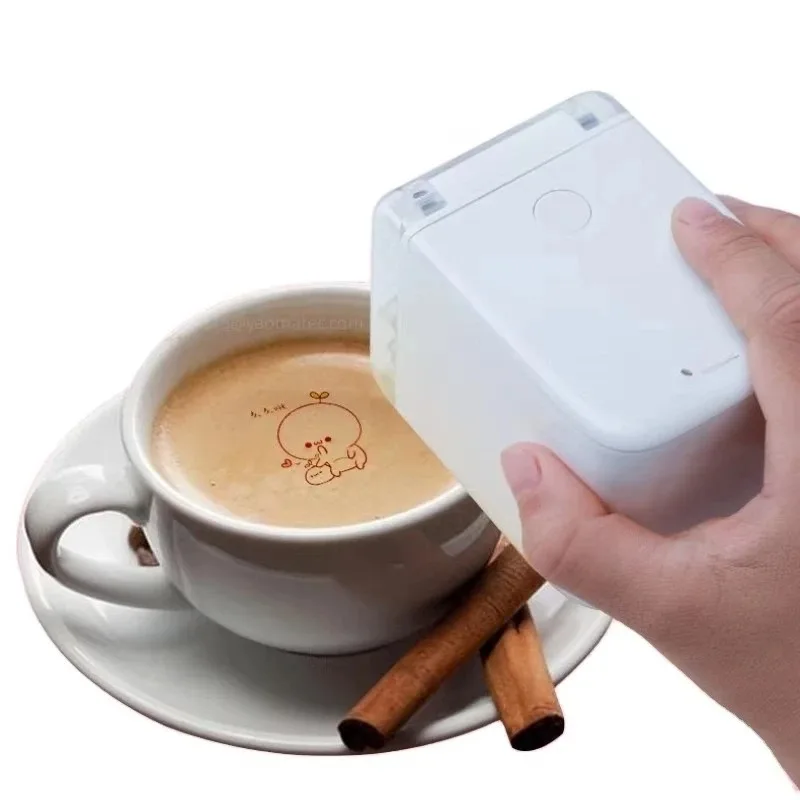 Portable Handheld Coffee Edible Inkjet Printer for Bread Cake Latte Baking Mold Food Printing Machine