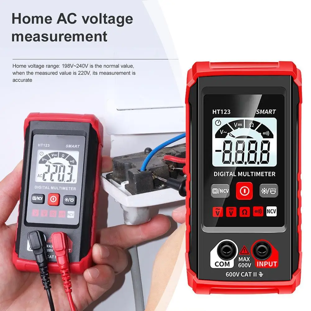 Tm-510 Smart Digital Multimeter 2000 Counts Automatic Digital Multimeter Non Contact Voltage Tester Electrical Circuit Tester