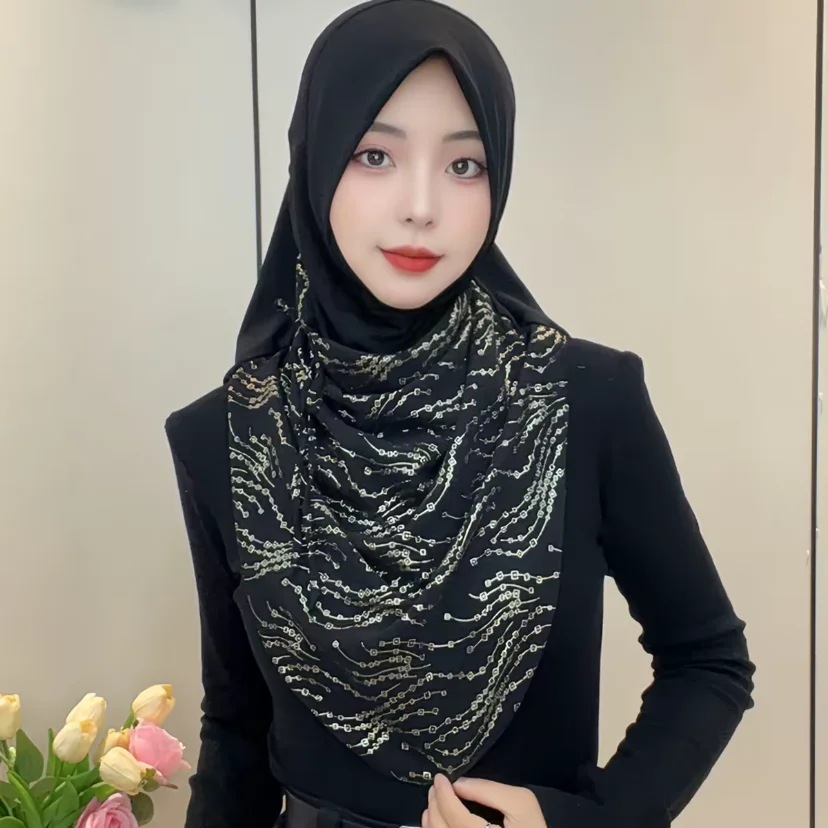 

10-цветный фестиваль невесты душ ручной работы женский необычный мусульманский хиджаб шляпа