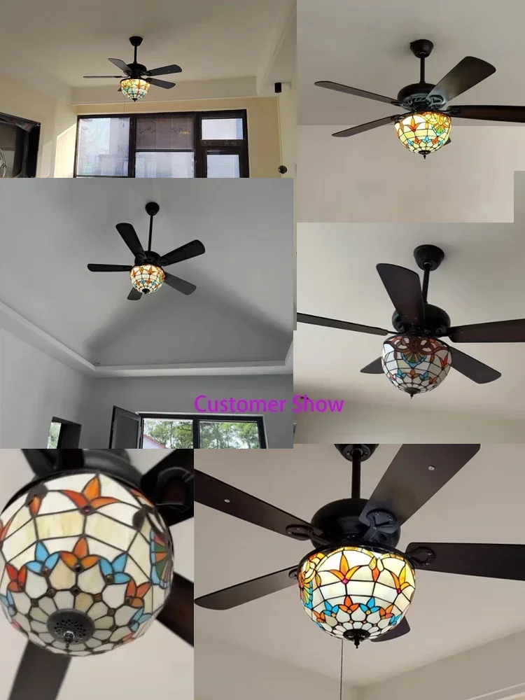 42 52 بوصة نمط مروحة السقف مع شفرات الخشب الخفيفة التحكم عن بعد Led 3 اللون 24 واط الصناعية المشجعين مصباح مع أضواء