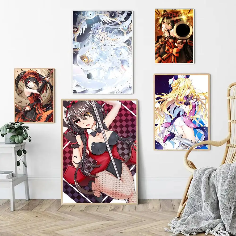 Anime DATE A LIVE Vintage Anime Poster Wall Art For Study Living Room Decor Unique Home Decoration Pictur