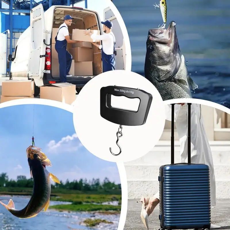 เครื่องชั่งน้ําหนักสําหรับกระเป๋าเดินทาง 110lb/50kg เครื่องชั่งน้ําหนักกระเป๋าเดินทางแบบพกพา เครื่องชั่งน้ําหนักกระเป๋าเดินทาง แบตเตอรี่ขับเคลื่อนการเดินทาง