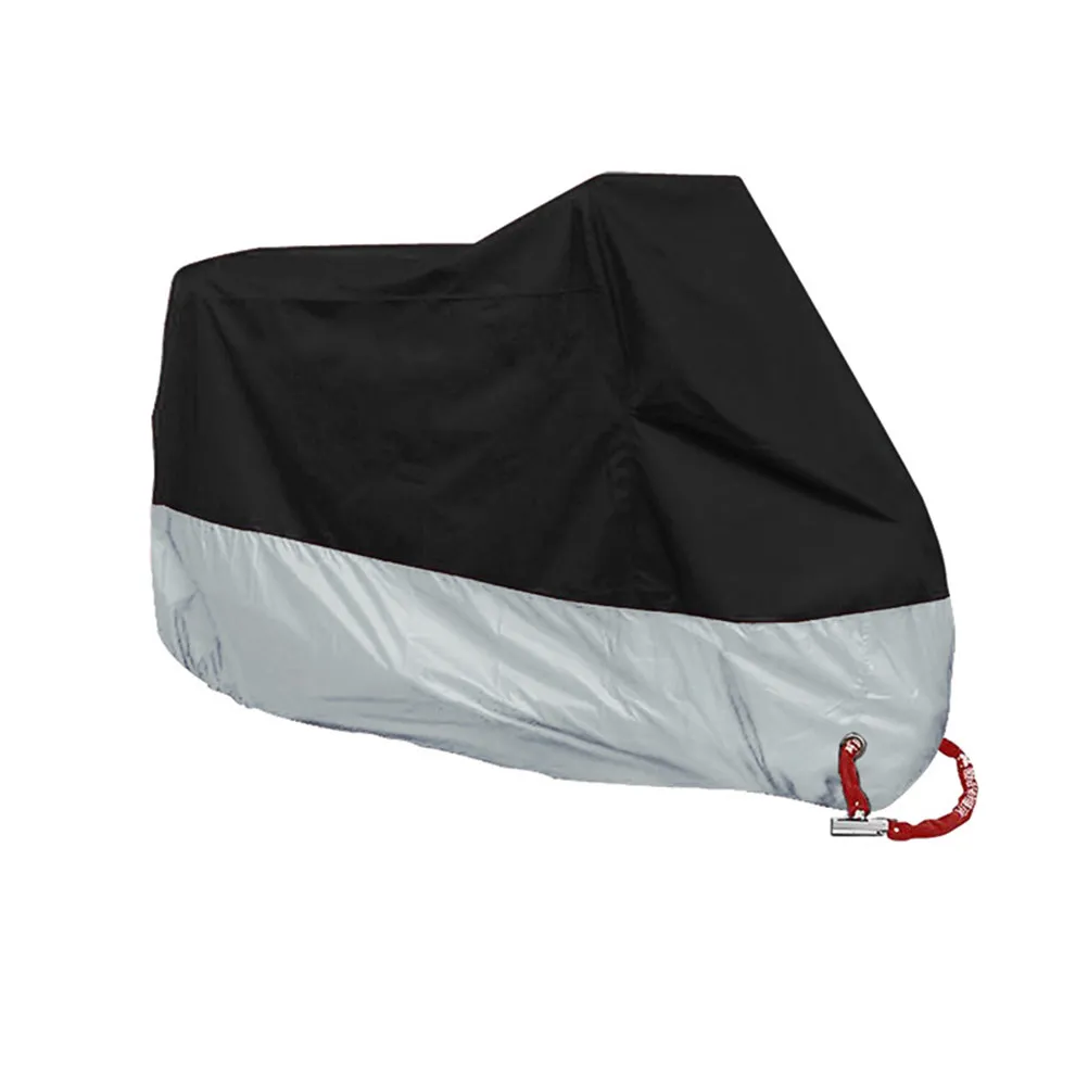 

Heavy Duty Motorbike Protective Cover Rain Snow Dust Uv Shield Double Stitched Elastic Hem Foldable with Carry Bag Universal