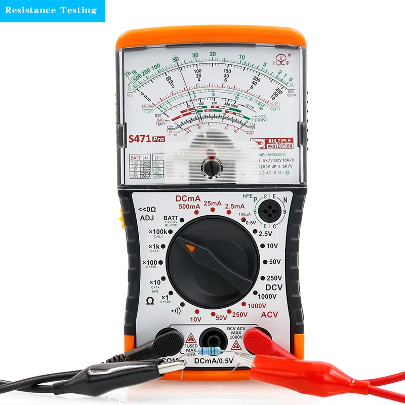 NJTY S471PRO Mini-Analog-Multimeter, universelles hochpräzises mechanisches Anti-Burn-Multimeter – Detail 11