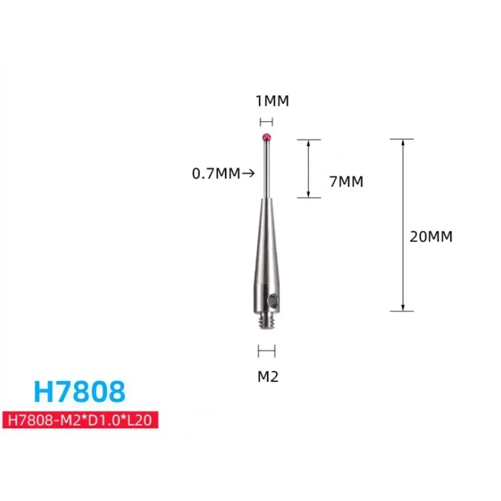 1PC M2 Thread CMM Touch Probe Stylus Ru By Ball Gauge Head For 3D Universal Alloy Steel Dial Indicator Probe