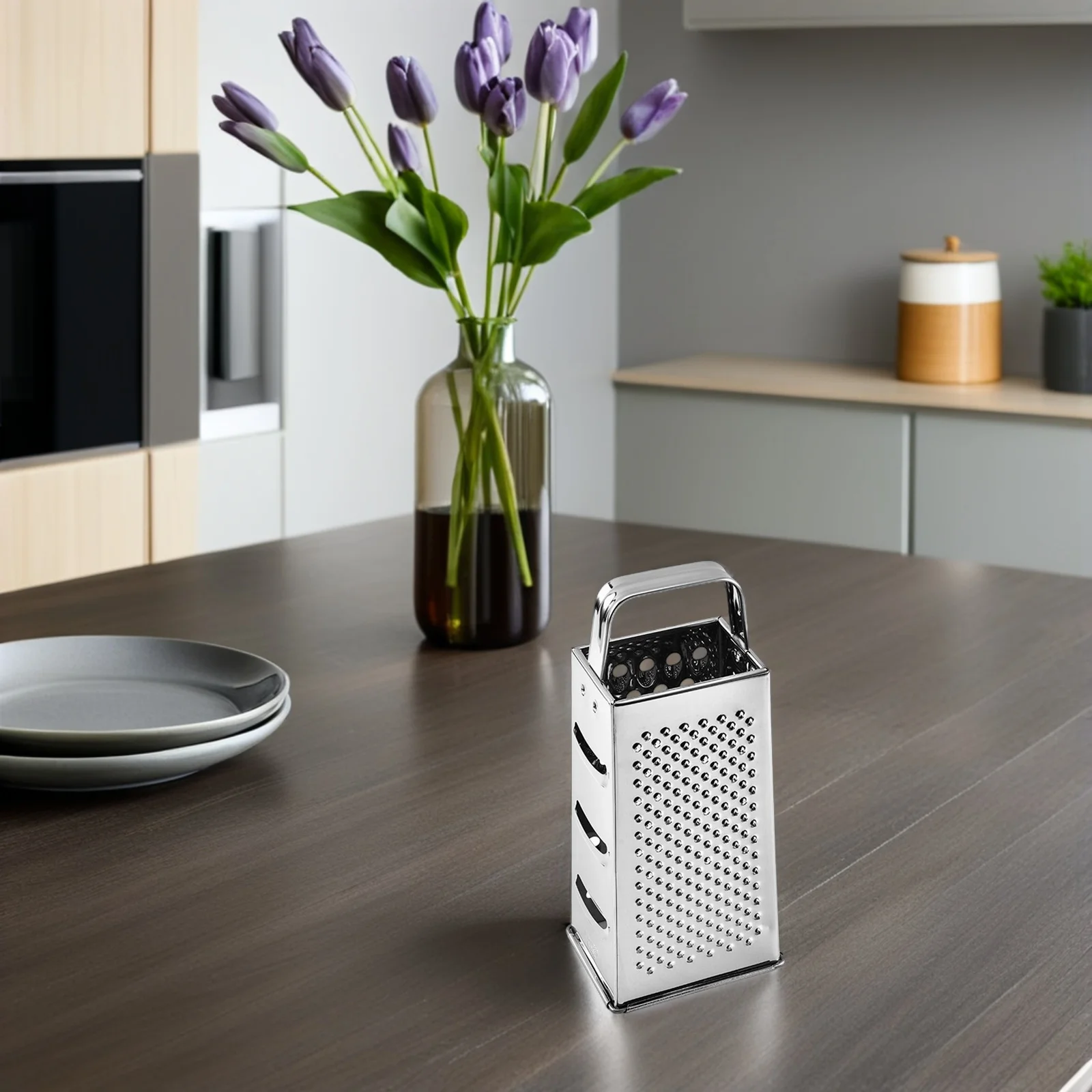 

Multi Purpose 4 Side Stainless Steel Grater Box Cheese Slicer Tower Shape Potato Cutter Kitchen Gadget Tools