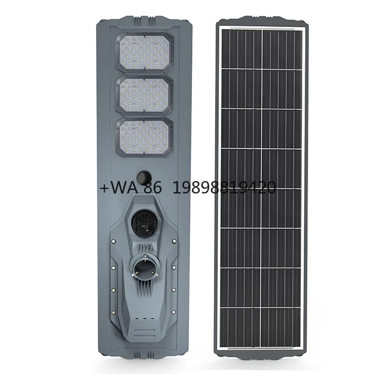 

400W Smart Security Solar Street Light with , IP65 Waterproof Aluminum All-in-One, Motion & Light Sensor, 2 Years Warranty