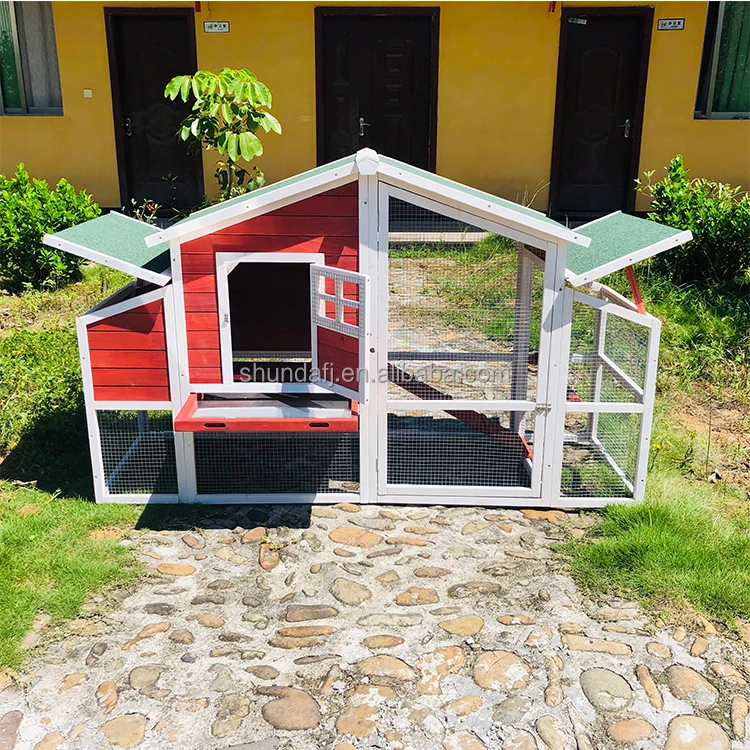 

Custom Extra Large Outdoor Wooden Chicken Coop & Pet House Durable Wood Furniture Durable Print Pattern SDC038-1 Chicken Cage Ho