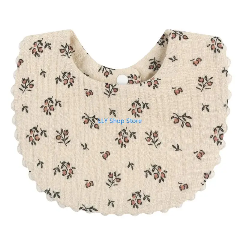 

T8UD Baby Infants Feeding Towel Cotton Bandana Muslin Absorbent Towel Toddler Drooling Scarf Newborn Baby Burp Cloth