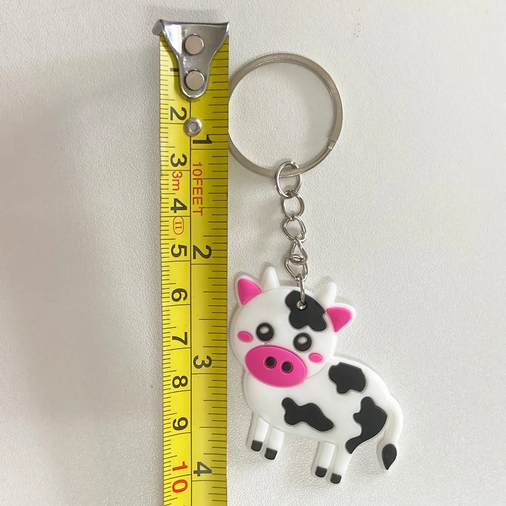 Zenon Farm Party Favor Treat  Supplies Farm Animals Birthday Gifts Cow Keychains Cute Animal Reward Treat Goodie Bag Fillers