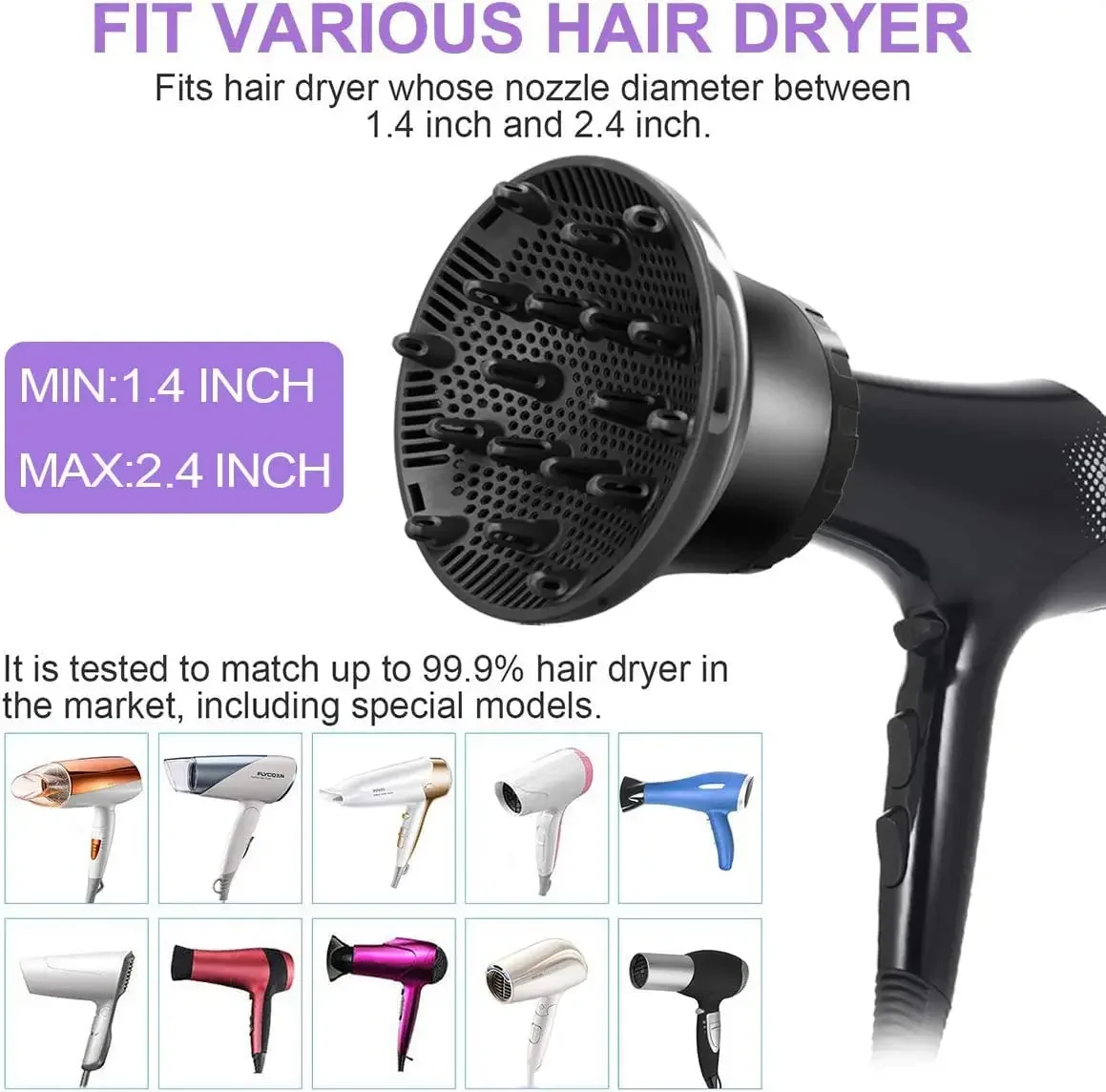 Barbershop Hair Diffuser Adaptable for Blow Dryers with Rotatable Design Curly Hair Large Wind Hood Fixed Shape Dispersing Wind