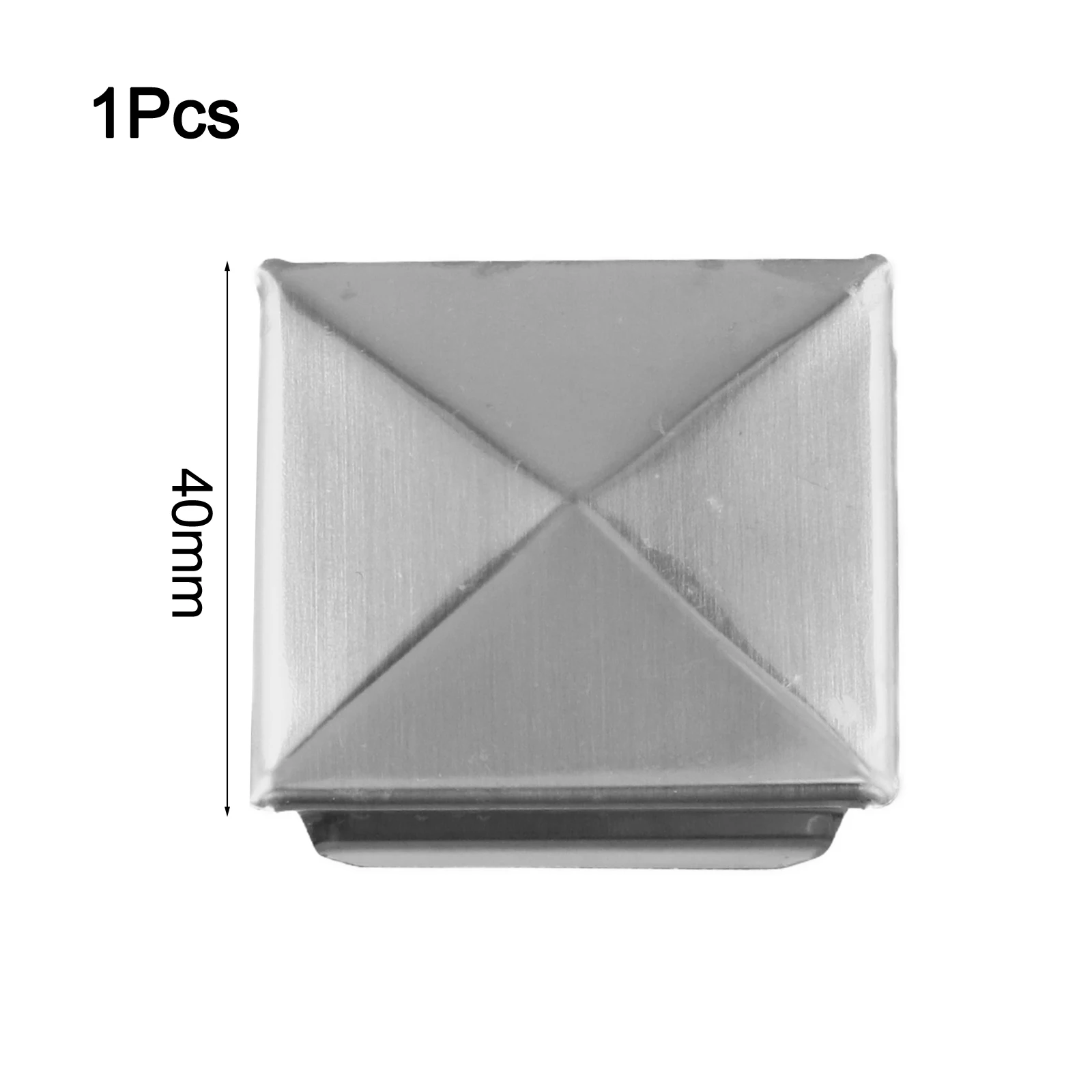 1pc/10Pc Column Cap Square Pipe Stainless Steel Hole Plug-Insert EndCap Decorative Pyramid Shape PostCap Cover 40/50/60/80/100mm