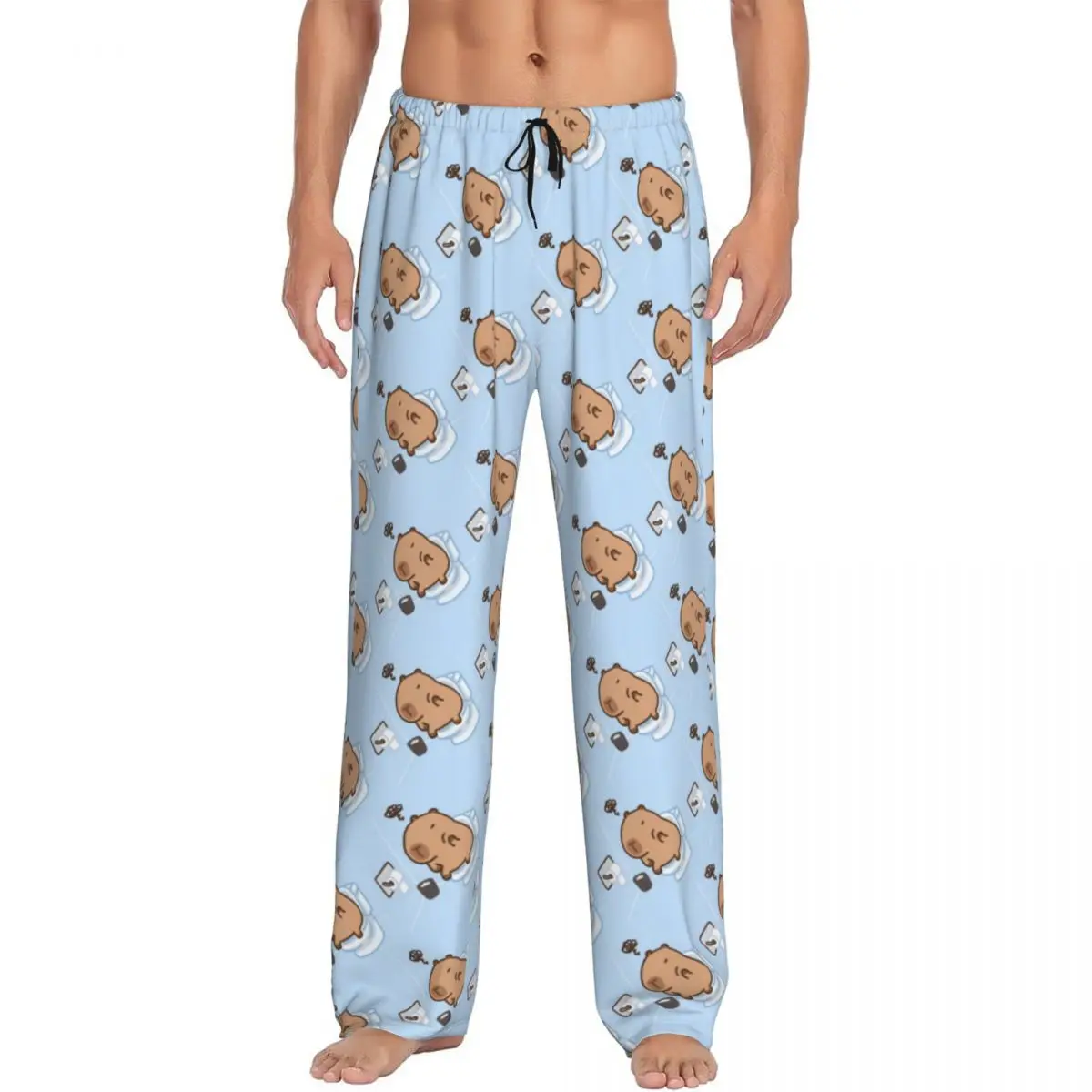 

Custom Men's Funny Capybara Pajama Pants Print Sleep Sleepwear Bottoms with Pockets