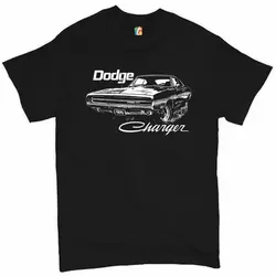 1970 Dodge Charger T-shirt Classic Retro Muscle Car Licensed Men's Tee  Tees High Quality 100%Cotton Short Sleeve