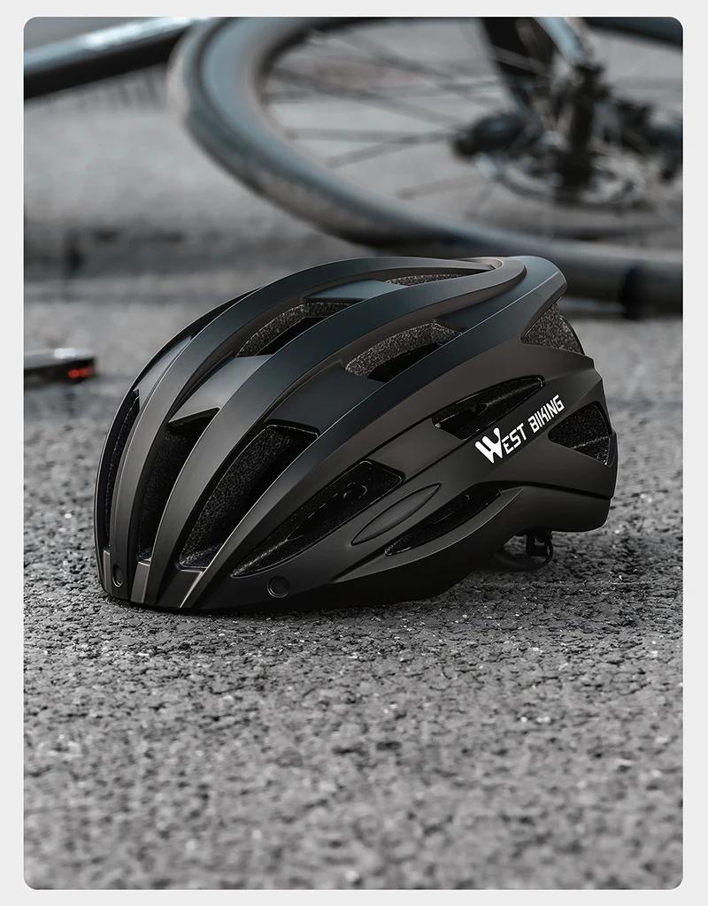 WEST BIKING CE-zertifizierter Fahrradhelm, magnetische Schutzbrille, USB-Rücklicht, verstellbar, 56–65 cm, M-XL, XXL, für Herren, für Straßen- und Mountainbiking – Detail 24