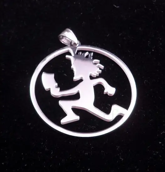 GNAYY Mens Large 2 inch Hatchetman Charms ICP Hatchet Man Pendant Juggalo Stainless Steel Pendant Necklace 5mm Curb Chain 24\'\'