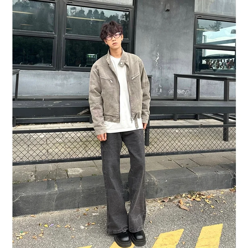 

Waed Vintage Harington Jaet Men's Spring Autumn Workwear American Retro Detroit Coat Youth ular Loose Fit Multi ket