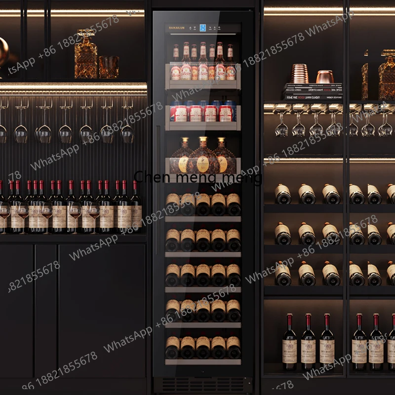 

Шкаф для красного вина, ледяной бар с постоянной температурой, домашняя гостиная, офис, ультратонкий встроенный холодильный шкаф