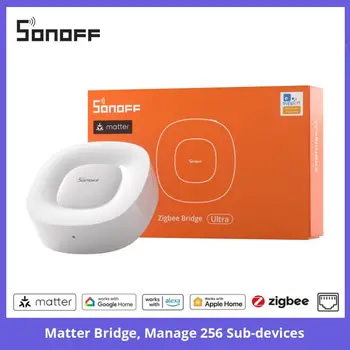 SONOFF ZBBridge-U Matter Zigbee Bridge Ultra hasta 256 subdispositivos conexión Ethernet Smart Home Hub compatible con Alexa Apple Home