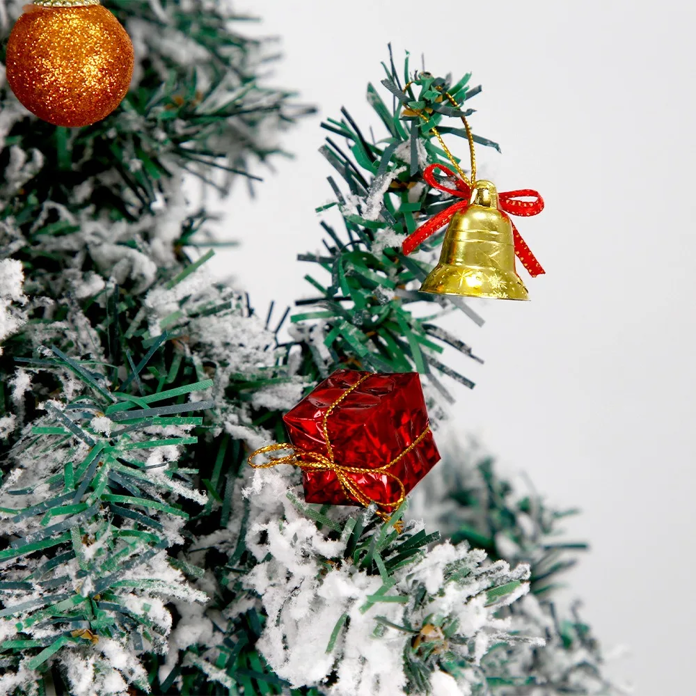 26pcs Glitter Christmas Ball Pendant Set Mini Plastic Christmas Tree Hanging Gifts Box Multiple Styles