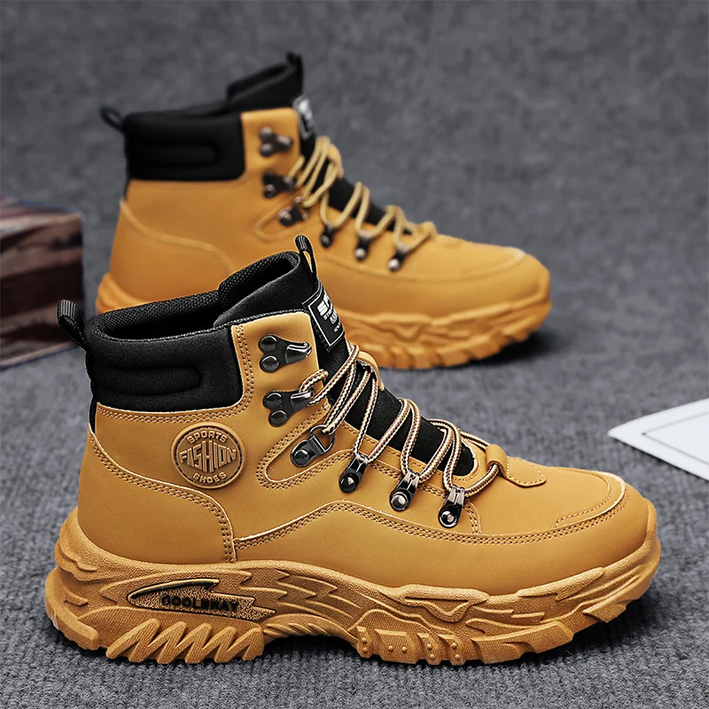 CYYTL Casual Boots Mens Shoes Ankle Winter Leather Cowboy Combat Chelsea Tactical Hiking Outdoor Designer Luxury Tennis Sneakers