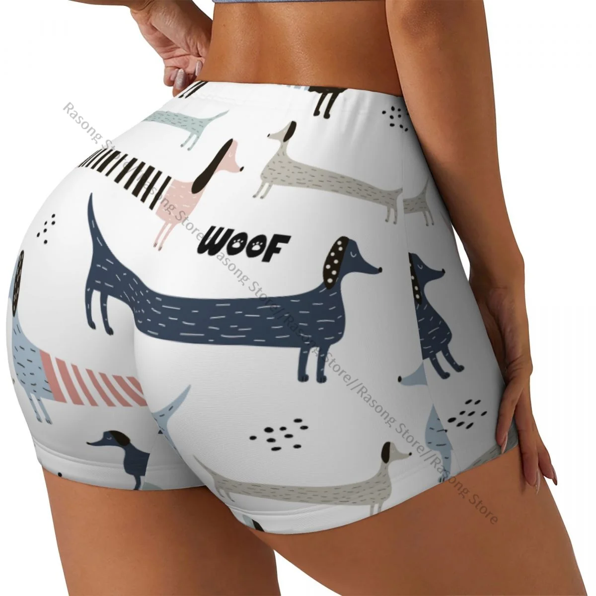 

Женские шорты для йоги из спандекса, красочные таксы, скандинавские шорты для тренировок