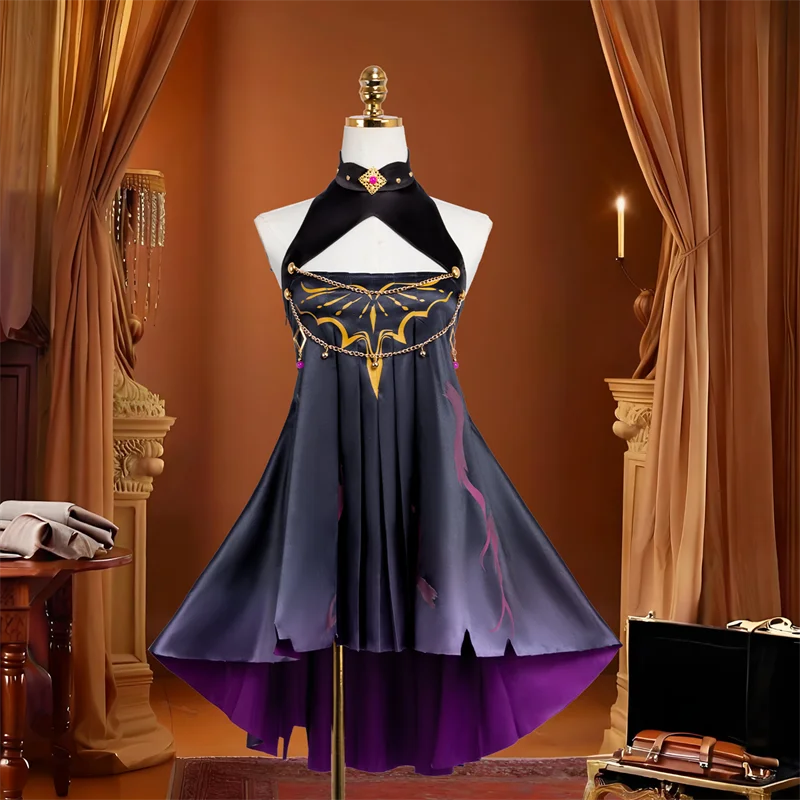 لعبة الطريق إلى أي مكان هيلا الكبار النساء تأثيري حلي رداء تنورة أغطية الرأس مجموعة كاملة الملحقات دعوى هالوين كرنفال وتتسابق #5