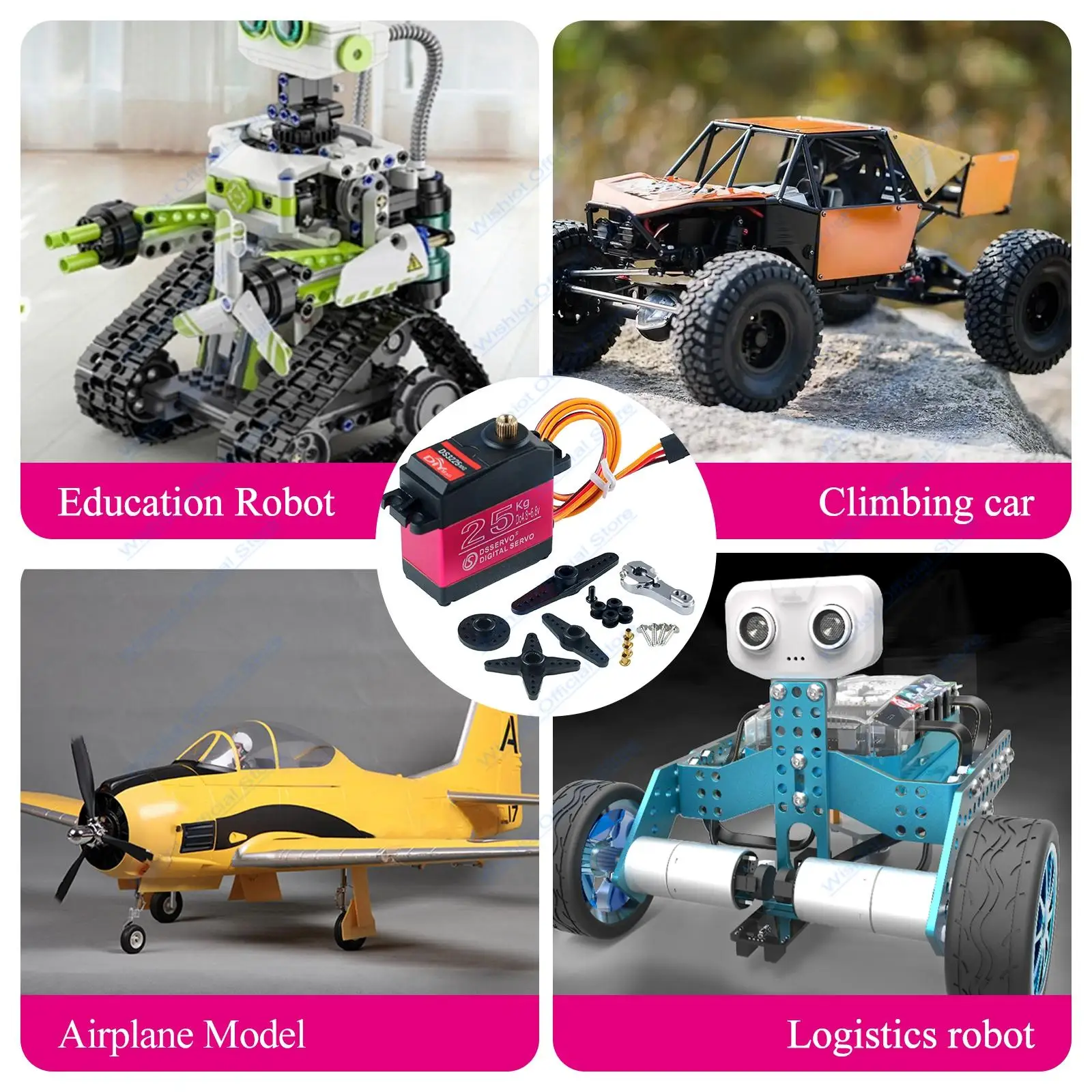 

Baja Trucks Robots Multi-Torque Options Dsservo Waterproof Digital Servo 20-40KG - High Speed Metal Gear for 1/8 1/10 RC Cars