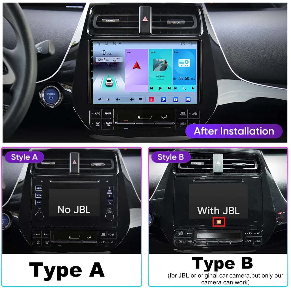 SEPTON Android Car Radio for Toyota Prius XW50 2015 - 2020 Stereo Carplay Auto GPS Car Stereo and Speaker Combo Android Auto