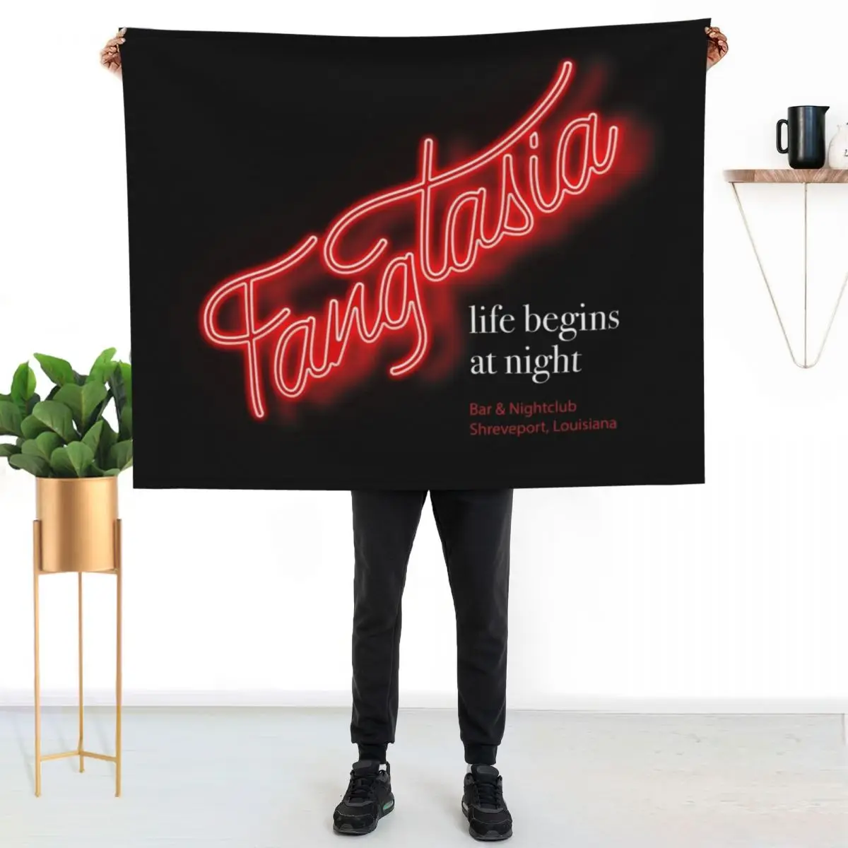 

Fangtasia Nightclub Merch (True Blood) Throw Blanket Luxurious Soft Blanket Holiday Gift for Family