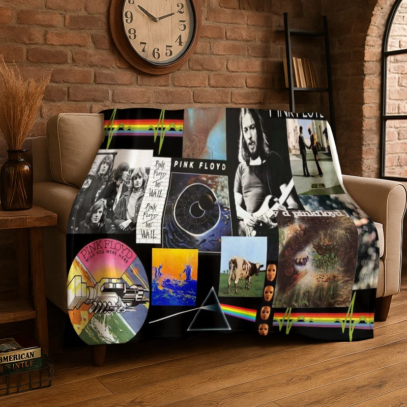 New Music Pink F-Floyd Rock Band Flannel Throw Blanket,Warm Cozy Blanket for Bed,Sofa,Couch,Bedroom,Living Room,Office,Camping