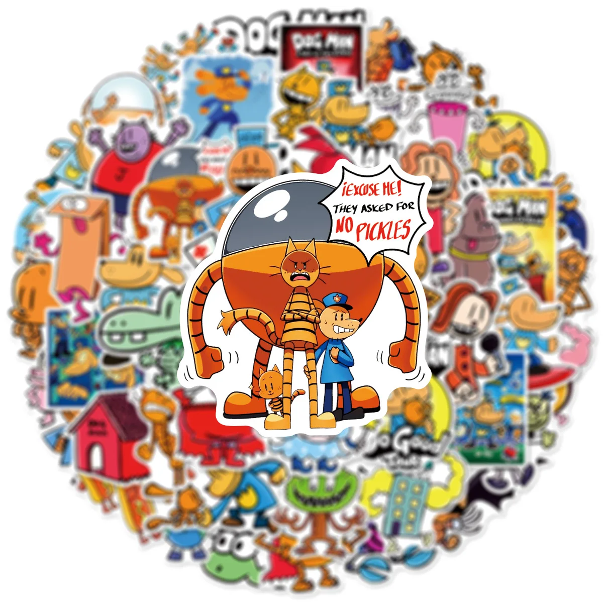 50 pezzi nuovo cane uomo adesivi cartoni animati animazione divertente graffiti giocattoli per bambini film decorazione fai da te frigorifero laptop chitarra auto bici decalcomanie