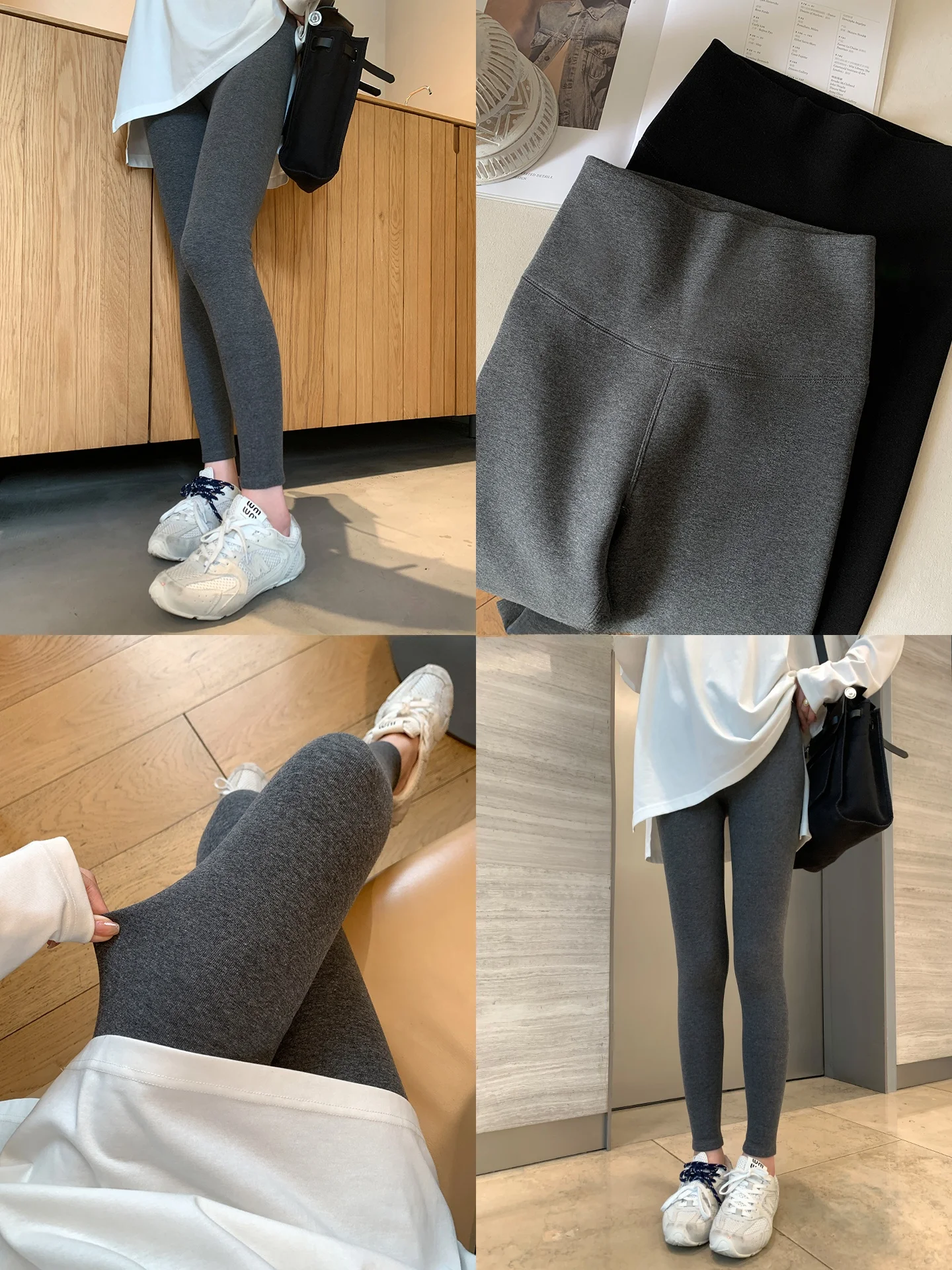 

High-Waist Yoga Leggings Women's Slim Fit Bla Pants Aboutpoem Lenzing Lyocell Cotton Spandex Casual Bot