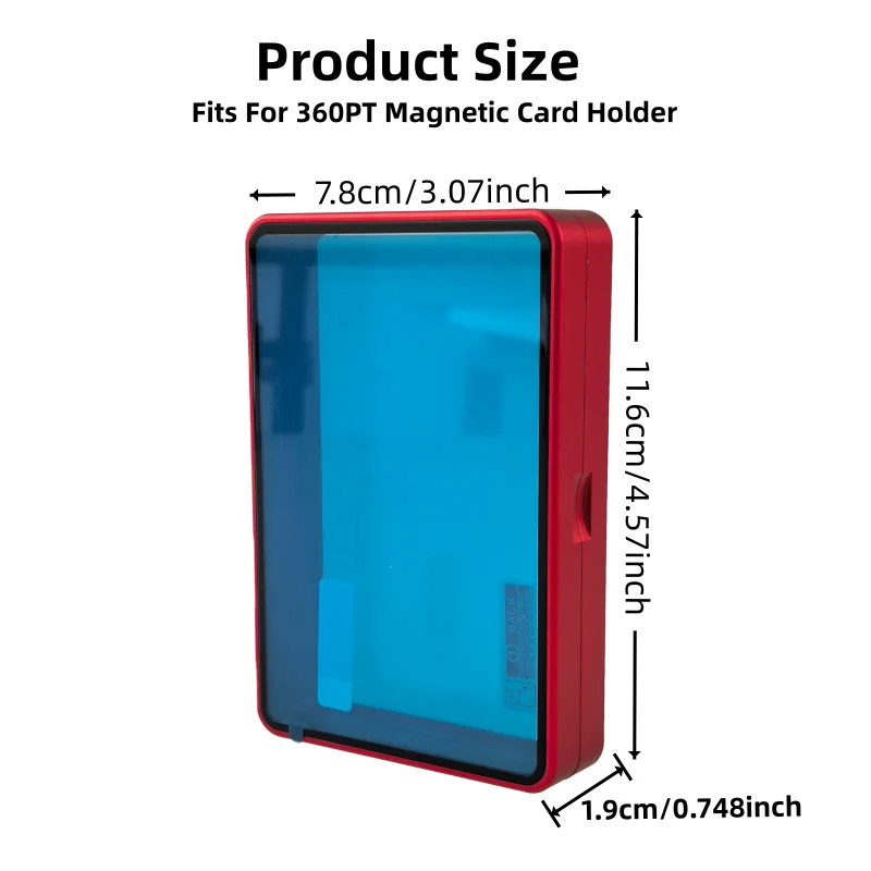 Aluminum Alloy Magnetic Card Display Case for 360PT Thick Cards Holder UV Protection TCG Sports Collector Storage Display Box view 2