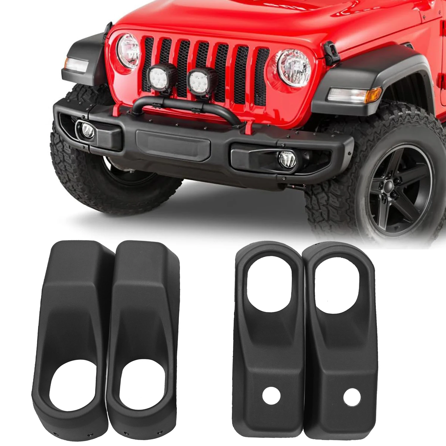 

Front Bumper Fog Lamp Cover Trim Bezel Fog Light Guard For Jeep Wrangler JL 10th Anniversary2018-2025 Accessories