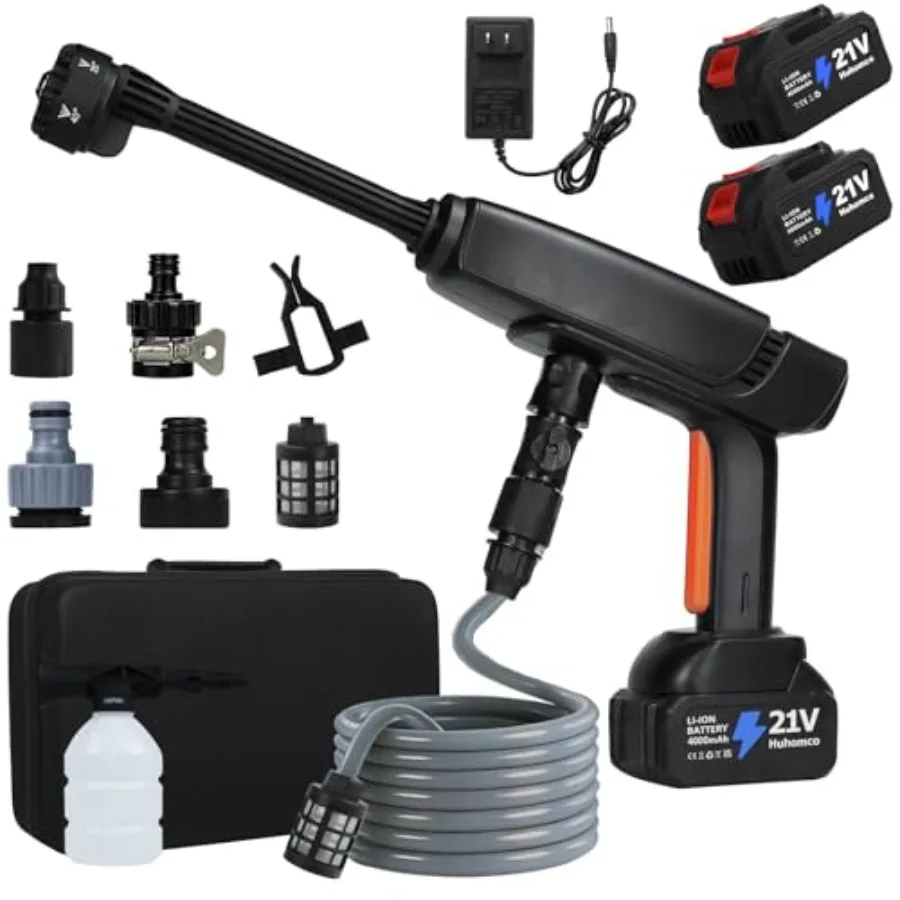 

Аккумуляторная мойка высокого давления; 1500 фунтов на кв. дюйм, две батареи по 4,0 Ач